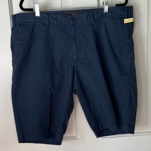 Brax Belleville Men’s Navy Blue Flat Front Casual Shorts Size 42x34 NWT
